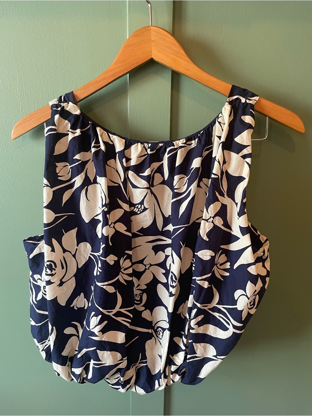 100% cotton a new day Navy & White Floral Scoop Neck Camisole - Picture 6 of 6